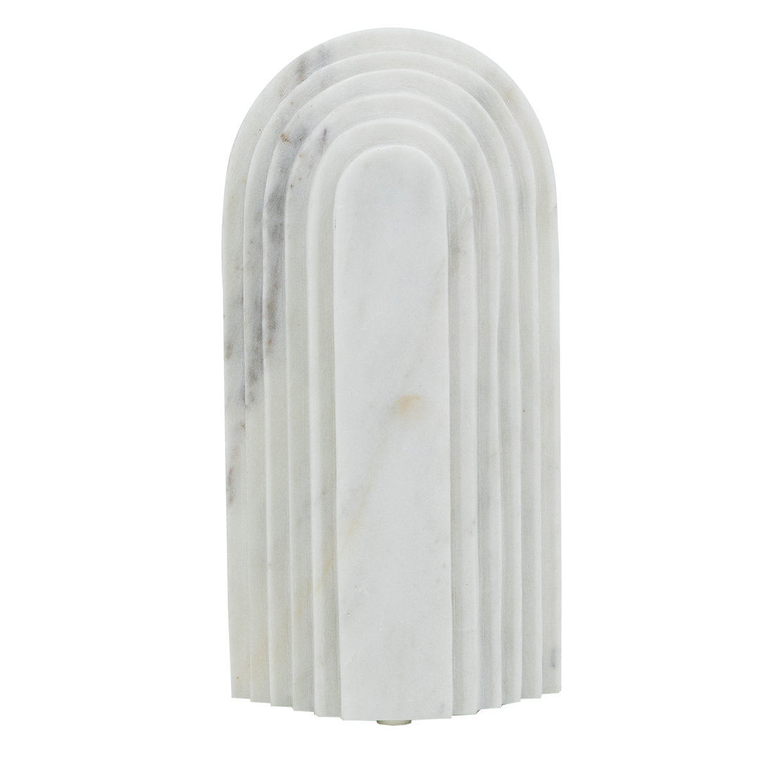 White Marble Roman Sculpture - 10x2x5" - White Ivy Bronx