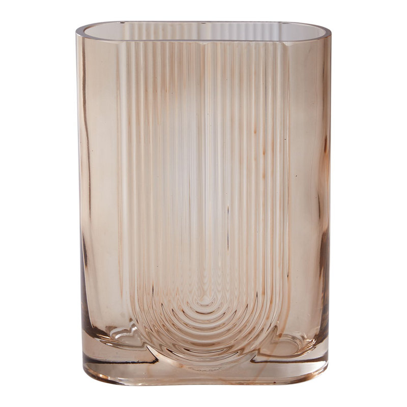 Vase de table en verre Brigida, H 9,75 po x l 7 po x P 3 po