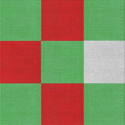 Tapis rouge/vert à motifs Amante