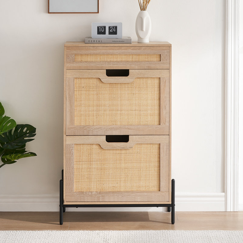 Shoe Storage Cabinet, Yellow/Black