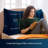 Sit-up Back Comfort 100% Cotton Velvet Wedge Headboard Reading Pillow with Removable & Washable Cover Compression-101499146-101499150