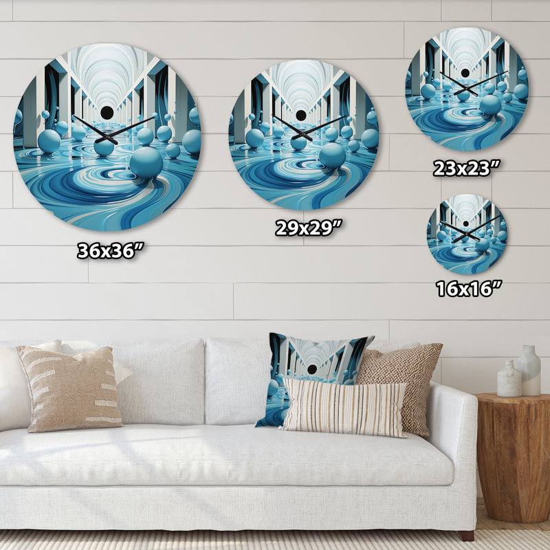 Chatia - Horloge murale abstraite, Grand