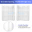 Porte de douche coulissante double sans cadre, verre trempé transparent de 1/4 po-137990140