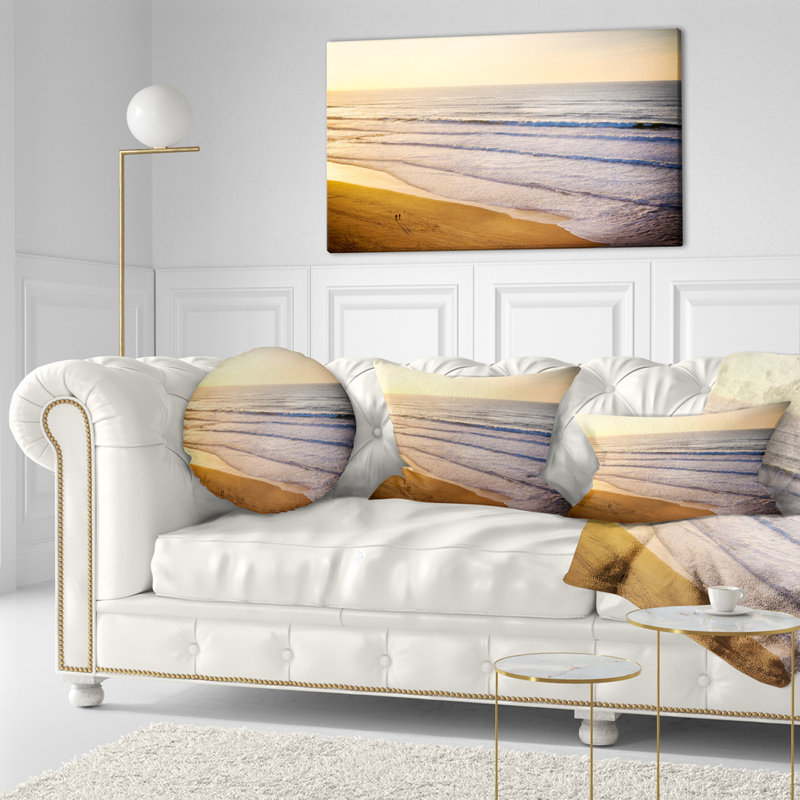 Coussin décoratif imprimé superbe coucher de soleil sur la plage - Sea & Shore