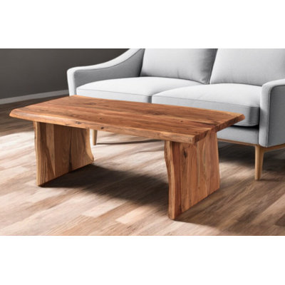 Table basse 51 "en bois massif brun