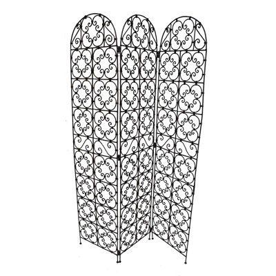 Arias 49.5'' W 3 - Panel Metal Folding Room Divider