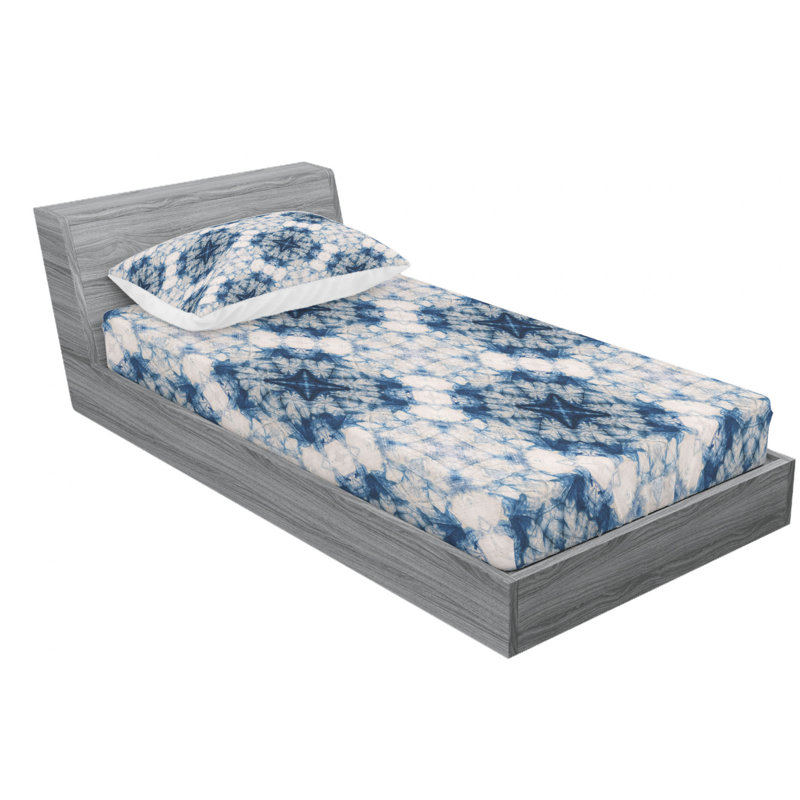 Microfiber Floral Sheet Set, Twin Sheet Set with Fitted Sheet