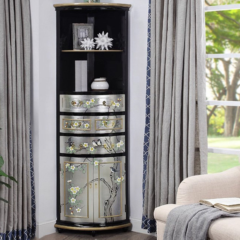Armoire de coin en bois manufacturé