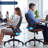 Mid-Back Mesh Task Office Chair with Height Adjustable Arms, Brown