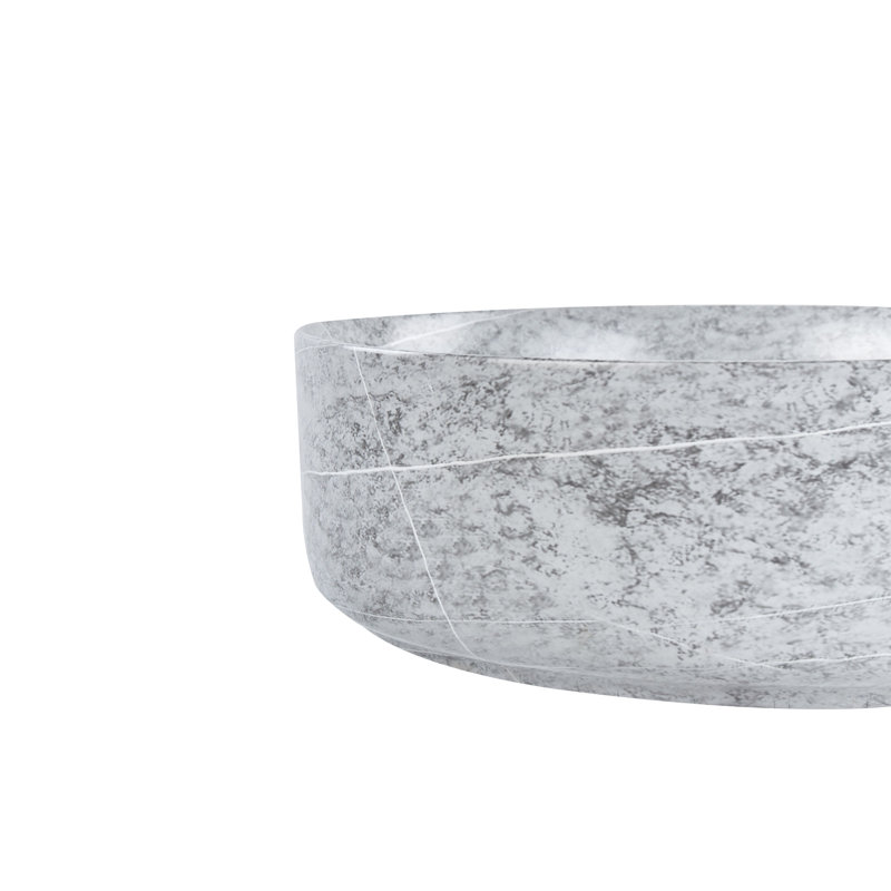 Latitude Run Athar 15mm L x 15mm W Ceramic Oval Sink, Grey