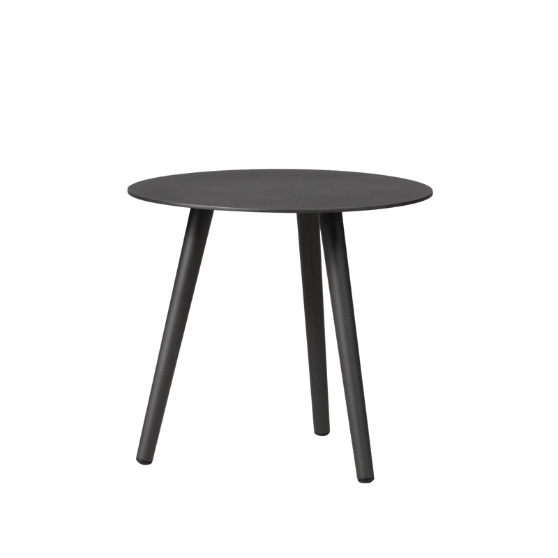 17.7" Round Side Table, Black