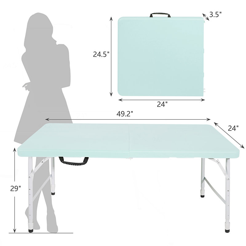 Table pliante portative 4 pi pour le camping, Bleu