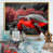 Toile avec cadre flottant or