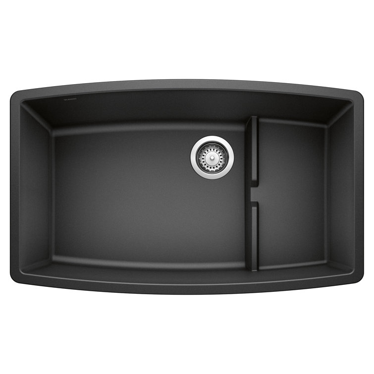 Performa Cascade SILGRANIT 32" Single Bowl Undermount Kitchen Sink with Colander