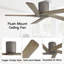 Ventilateur de plafond encastré à 5 pales en bois massif avec télécommande-999093214-978501030-999093213