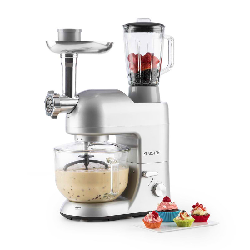 Klarstein 6 Speed 5.2L Stand Mixer, Silver