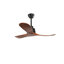 Ventilateur de plafond en bois de 91 cm (36 pouces) sans éclairage, avec pales en bois massif, moteur CC réversible et silencieux, et télécommande.