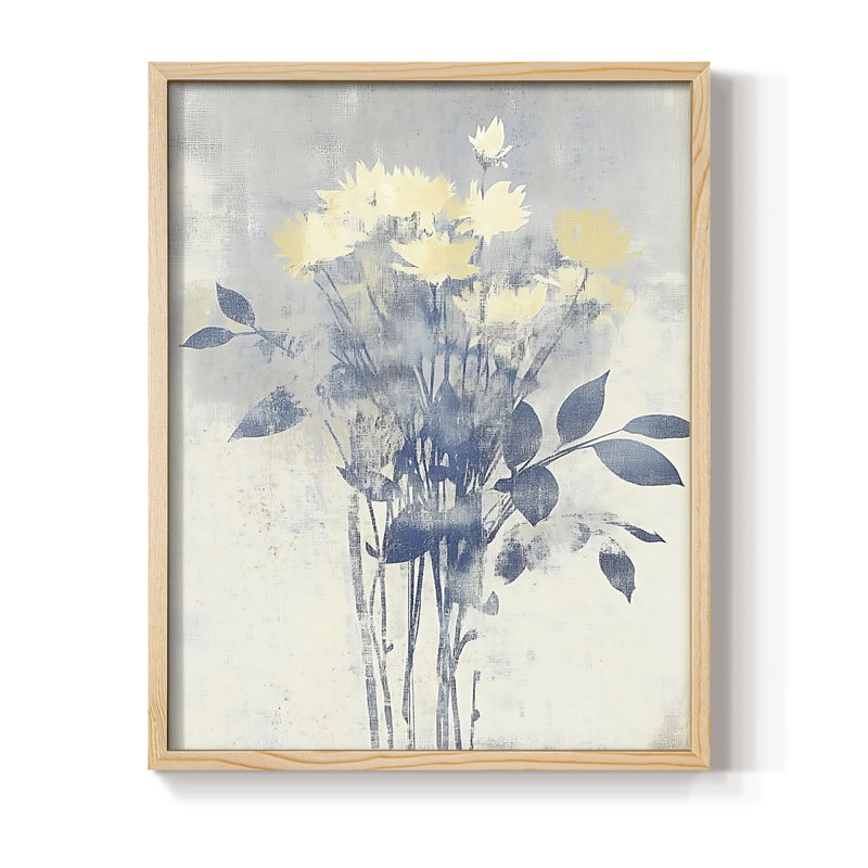 Reproduction encadrée FLORAL Series DCL XXXVII - bois massif, H 11 po x l 9 po