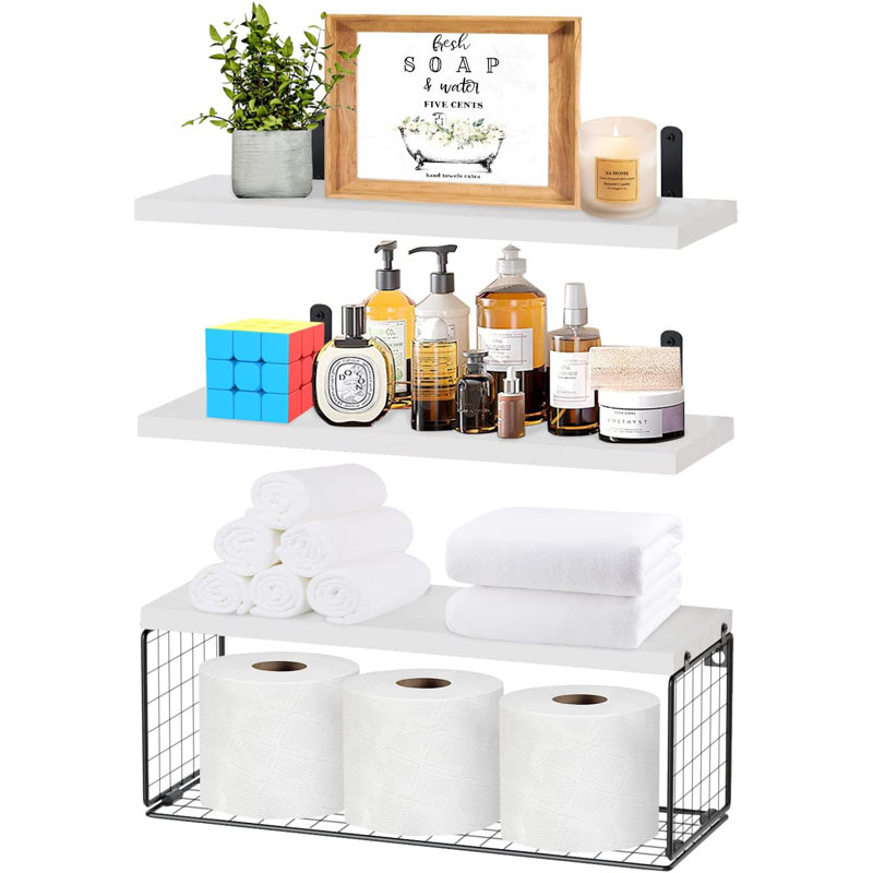 Akershus Bathroom Shelves, White