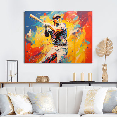 Pop Art Baseball Homerun sur toile