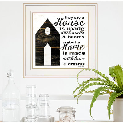 A House Framed Wall Art for Living Room, Home Wall Decor Framed Print by Cindy Jacobs