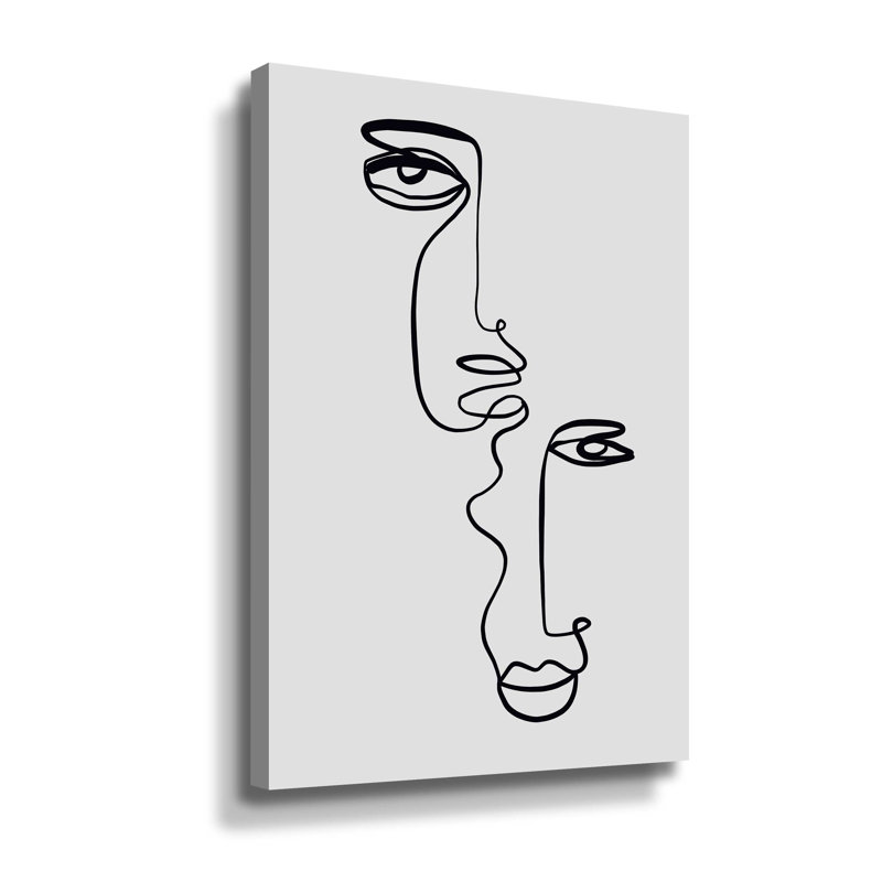 Faces 2 - Painting on Canvas, 24" H x 36" W x 2" D, Wrapped Canvas