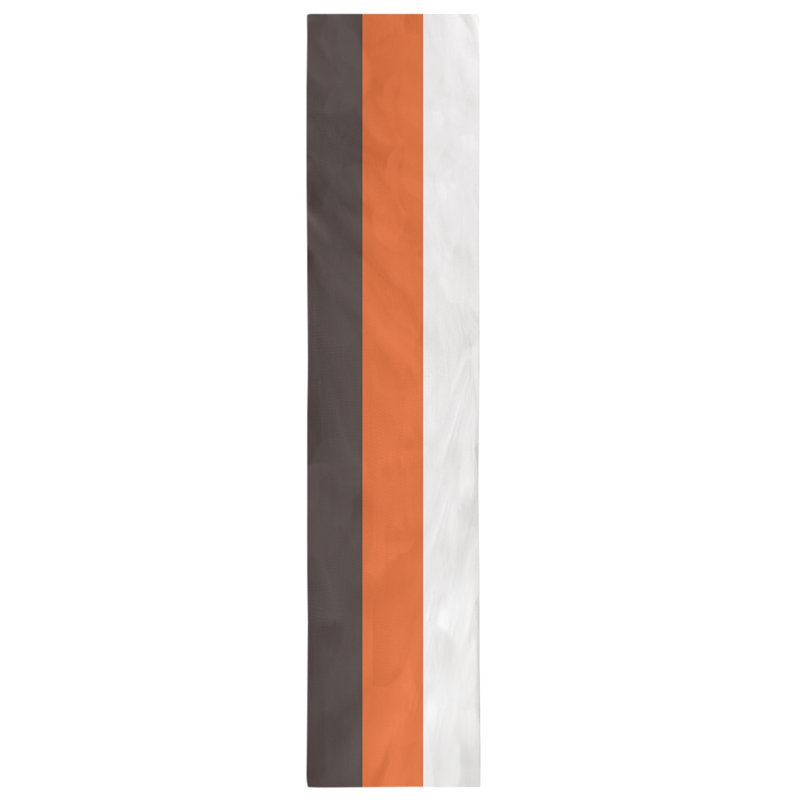 Cleveland Football Stripes Table Runner, Brown/Orange/Silver, 72" L x 16" W