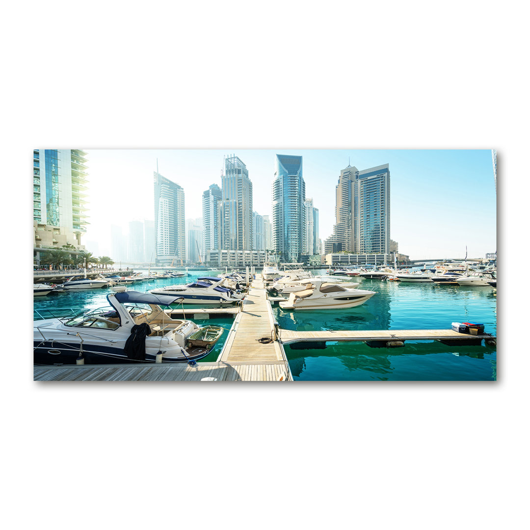 Glasbild Marina In Dubai