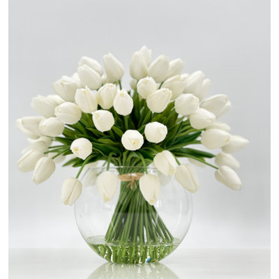 Arrangement floral moderne 60 tulipes