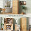 Armoire de cuisine 72 po H, armoire de rangement avec 3 tablettes réglables, 8 supports de porte et un tiroir caché (naturel)-1681984098