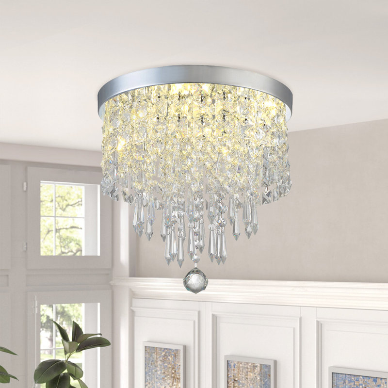 Plafonnier encastré à 4 lumières de style lustre 11,81 po Algert