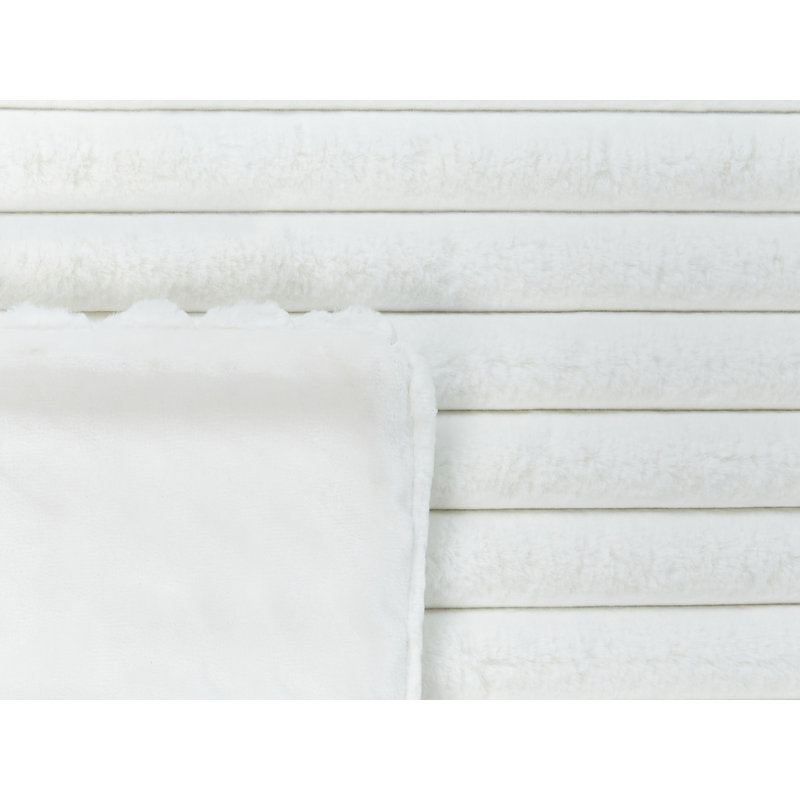 RAKYA Polyester Striped Bedspread, White