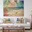 Plage tropicale colorée - Art mural en bois nautique et côtier - Bois de pin naturel-77162100