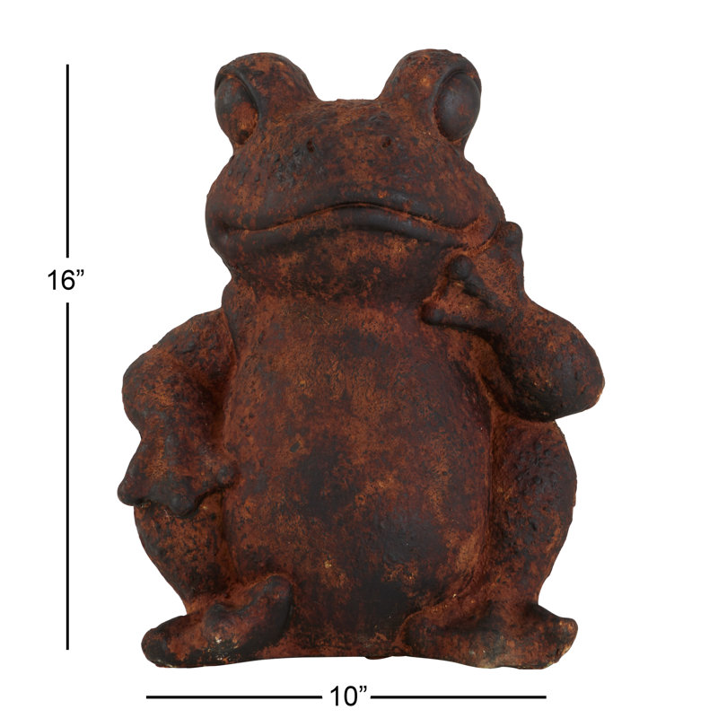 Resin Thinking Frog Statue
