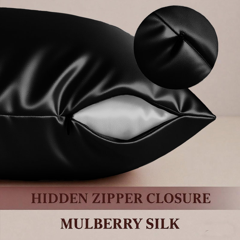 HOUSEWIFE PILLOWCASE SILK, Black