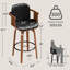 Tabouret de bar pivotant à dossier haut de 26 po avec repose-pieds-384928493-384928495
