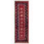 Tapis de couloir rouge unique en laine 3 pi 3 po x 9 pi 10 po Zareya