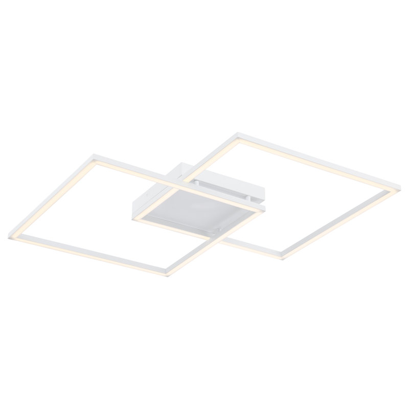 Chelette Acrylic Flush Mount, White, 3.5" H x 30.5" W x 30.5" D