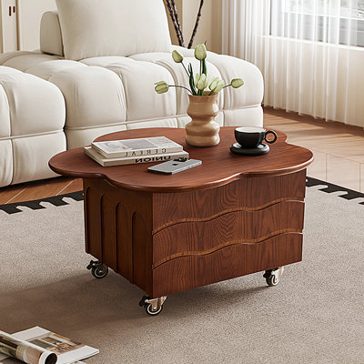 Minimalist Adjustable Height Irregular Petal-shaped Movable Side Table