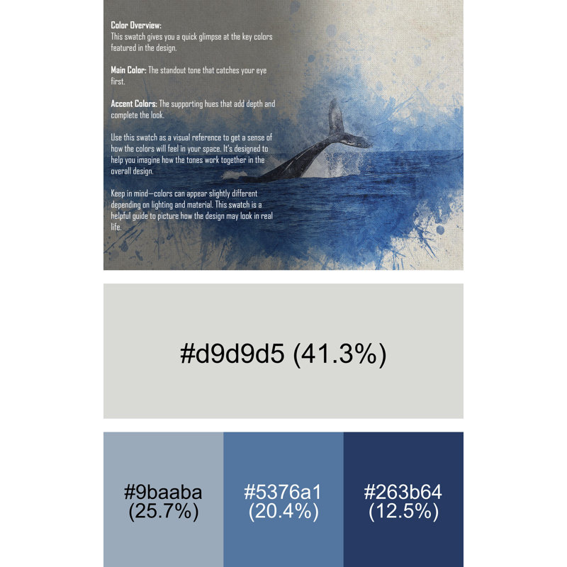 Tapis bleu Whale, Rectangle 2 pi x 3 pi