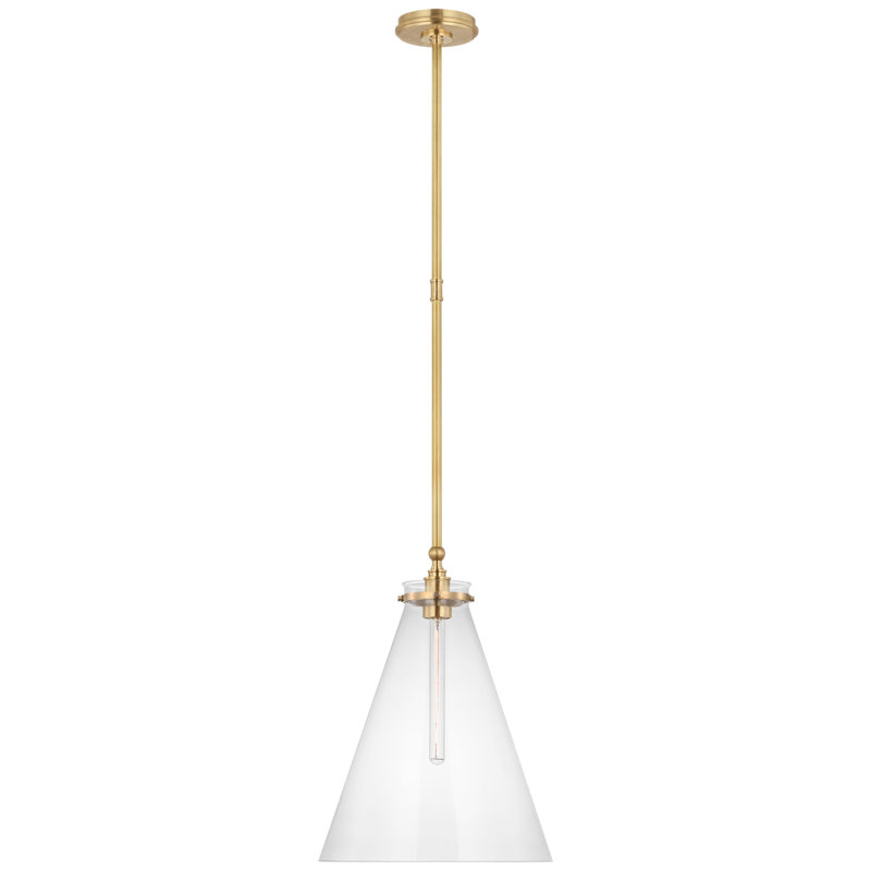 Parkington 1 - Light Pendant, Bronze, White Glass, 15.5" H x 11" W x 11" D