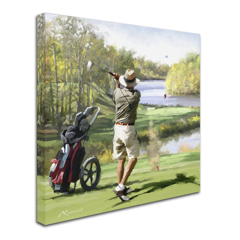 Armand 'Golfer' Print on Canvas, 24" H x 24" W x 2" D