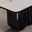 Bureau d'écriture rectangulaire en bois massif blanc et noir