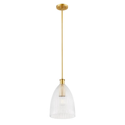 Meridian 1-Light Millom in Natural Brass