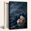 «Cross Section Nautilus Shell» avec petite ancre sur toile de sable foncé-133061891