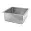 Évier de bar / préparation carré en cuivre martelé 16 po en nickel avec ouverture de drain 3,5 po