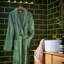 Wave Geo Cotton Blend Velour Gender Neutral Bathrobe with Pockets-2080713576-2080713577