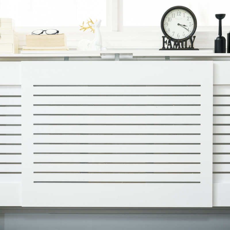 Humberto Radiator Cover Modern Cabinet White, 82.5cm H x 208.5cm W x 20.5cm D