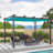 Purple Leaf 12 Ft. W x 10 Ft. D Metal Pergola with Canopy-121720676