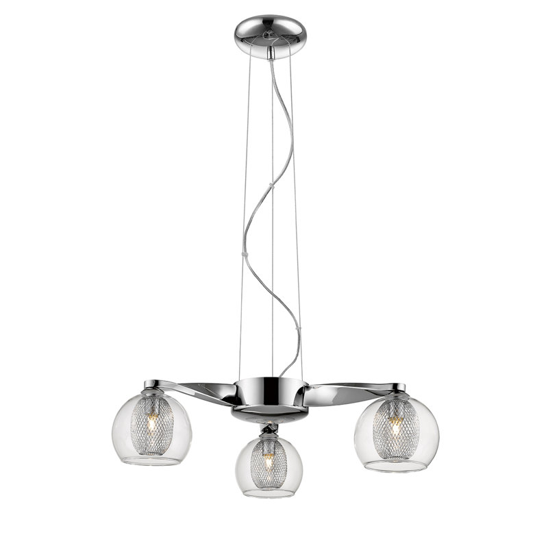 Gulielma 3 - Light Metal Kitchen Island Pendant, Chrome